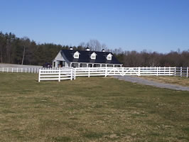 Vinyl ranch style fence for horses